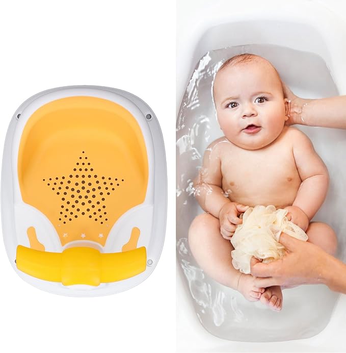 Non-Slip Shower Seat for Toddlers (Yellow & White)