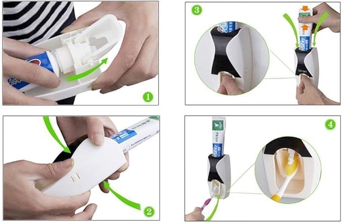 Wall-Mounted Toothbrush Holder with Cover &amp; 3M Adhesive