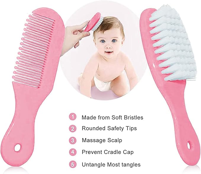 Infant Safety Care Set with Brush, Comb, Nail Clipper & Nasal Aspirator