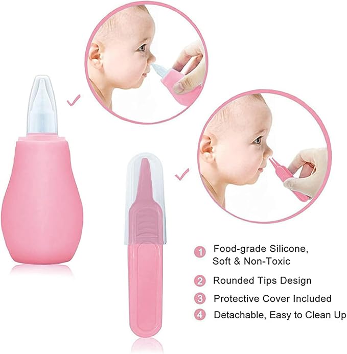 Infant Safety Care Set with Brush, Comb, Nail Clipper & Nasal Aspirator