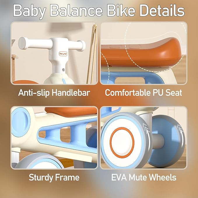 4-Wheel Toddler Bike for 12–24 Months