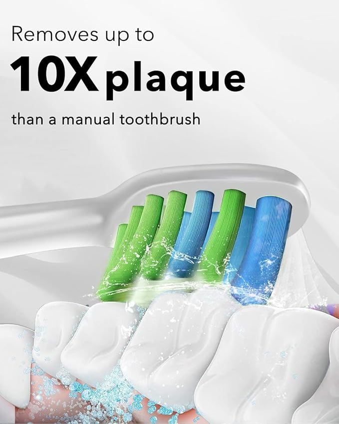 5-Mode Rechargeable Toothbrush with 3 Brush Heads (Black)