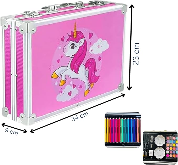 145-Piece Drawing & Painting Kit (Pink Case)