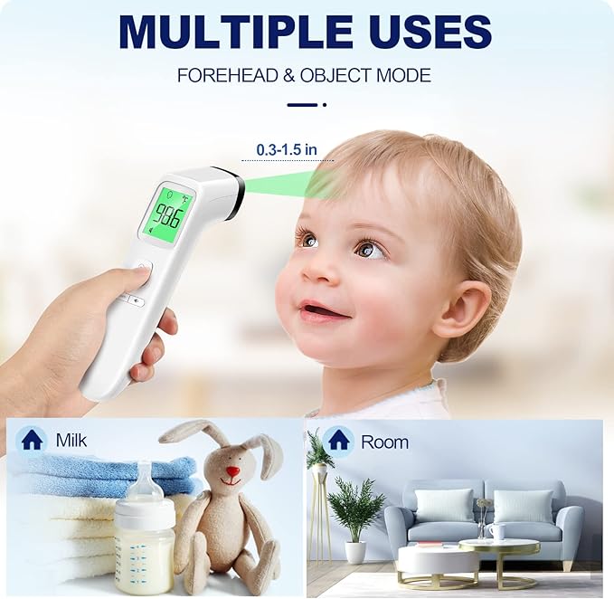2-in-1 Forehead & Object Mode for Adults & Kids