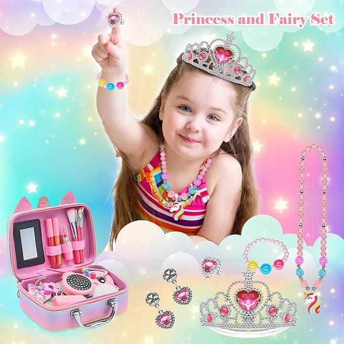 Safe Pretend Play Cosmetic Kit for Girls Age 3+