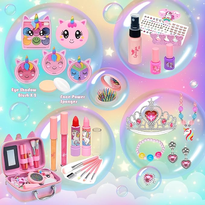 Safe Pretend Play Cosmetic Kit for Girls Age 3+