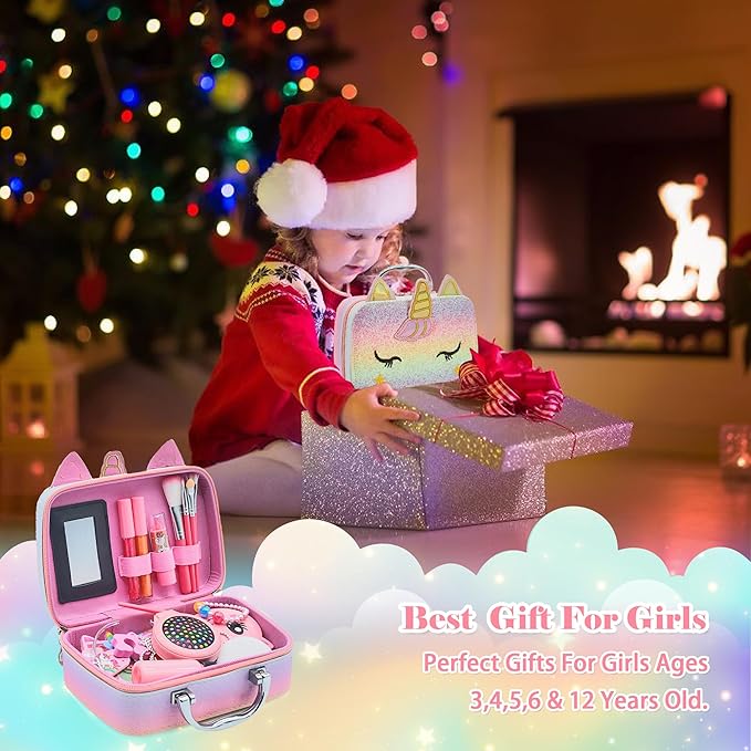 Safe Pretend Play Cosmetic Kit for Girls Age 3+