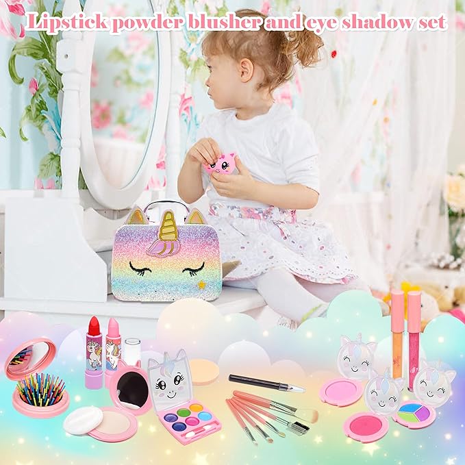 Safe Pretend Play Cosmetic Kit for Girls Age 3+