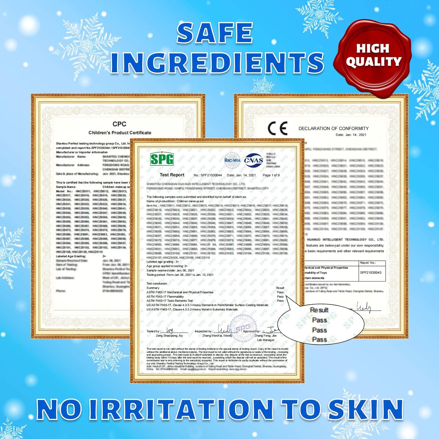 21-Piece Washable &amp; Non-Toxic Cosmetic Set for Girls Ages 3+