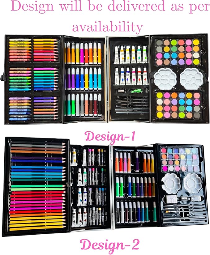 145-Piece Drawing & Painting Kit (Pink Case)