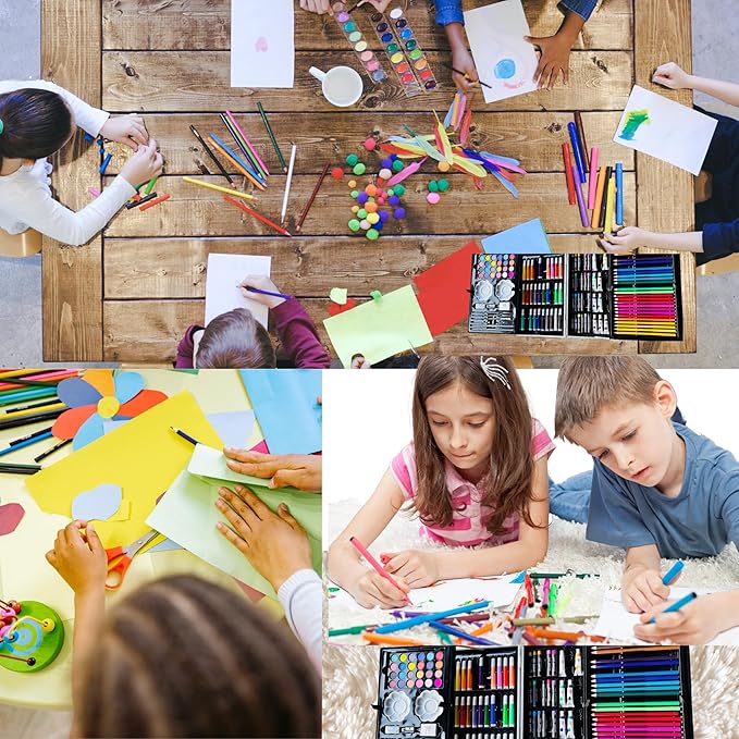 145-Piece Drawing & Painting Kit (Pink Case)